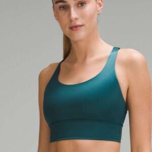 NWOT. Lululemon Energy Longline Bra *Medium Support, B-D Cups Foil